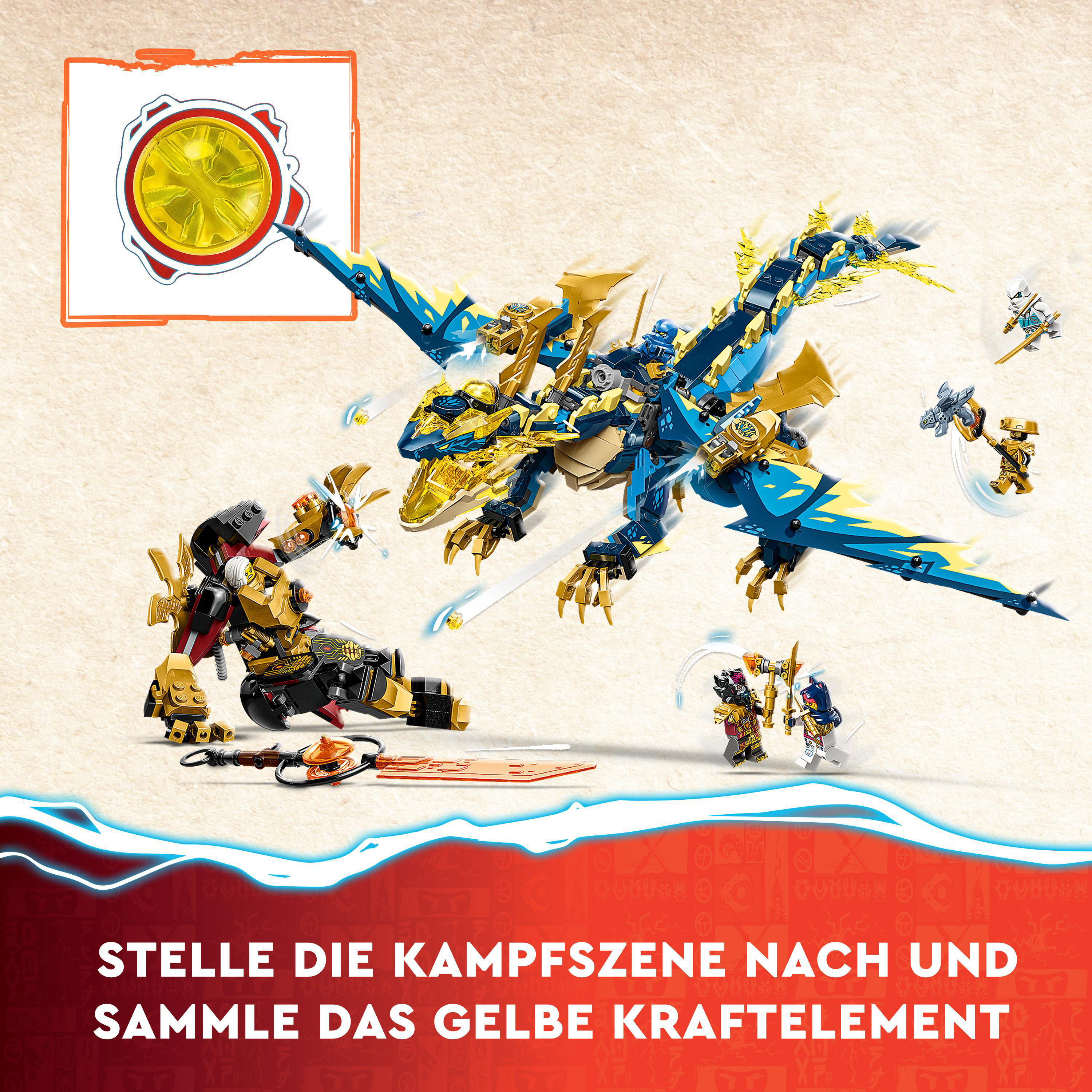 LEGO gegen Elementardrachen Kaiserliches Mech-Duell NINJAGO 71796 Mehrfarbig Bausatz, den