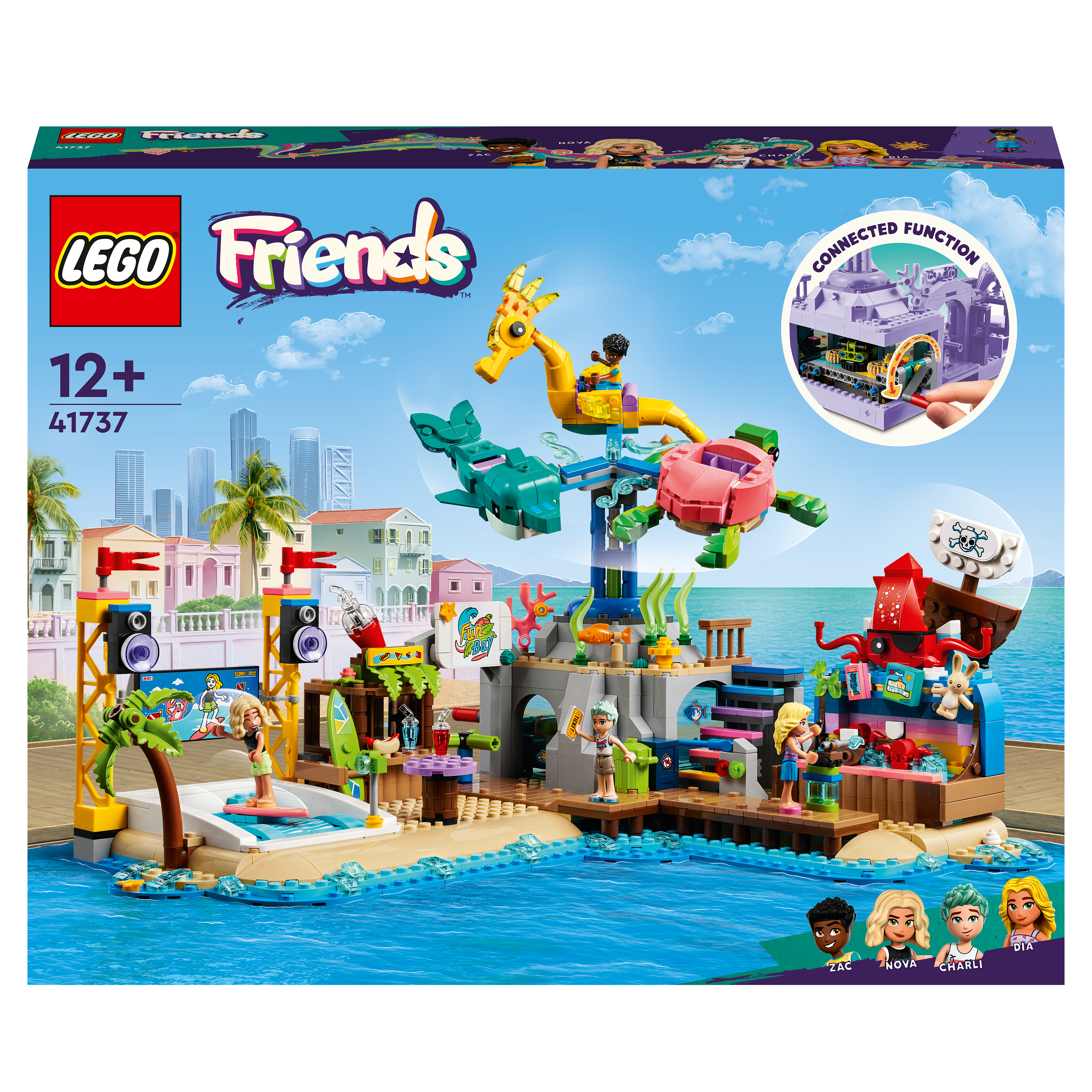 LEGO Friends 41737 Strand-Erlebnispark Bausatz, Mehrfarbig