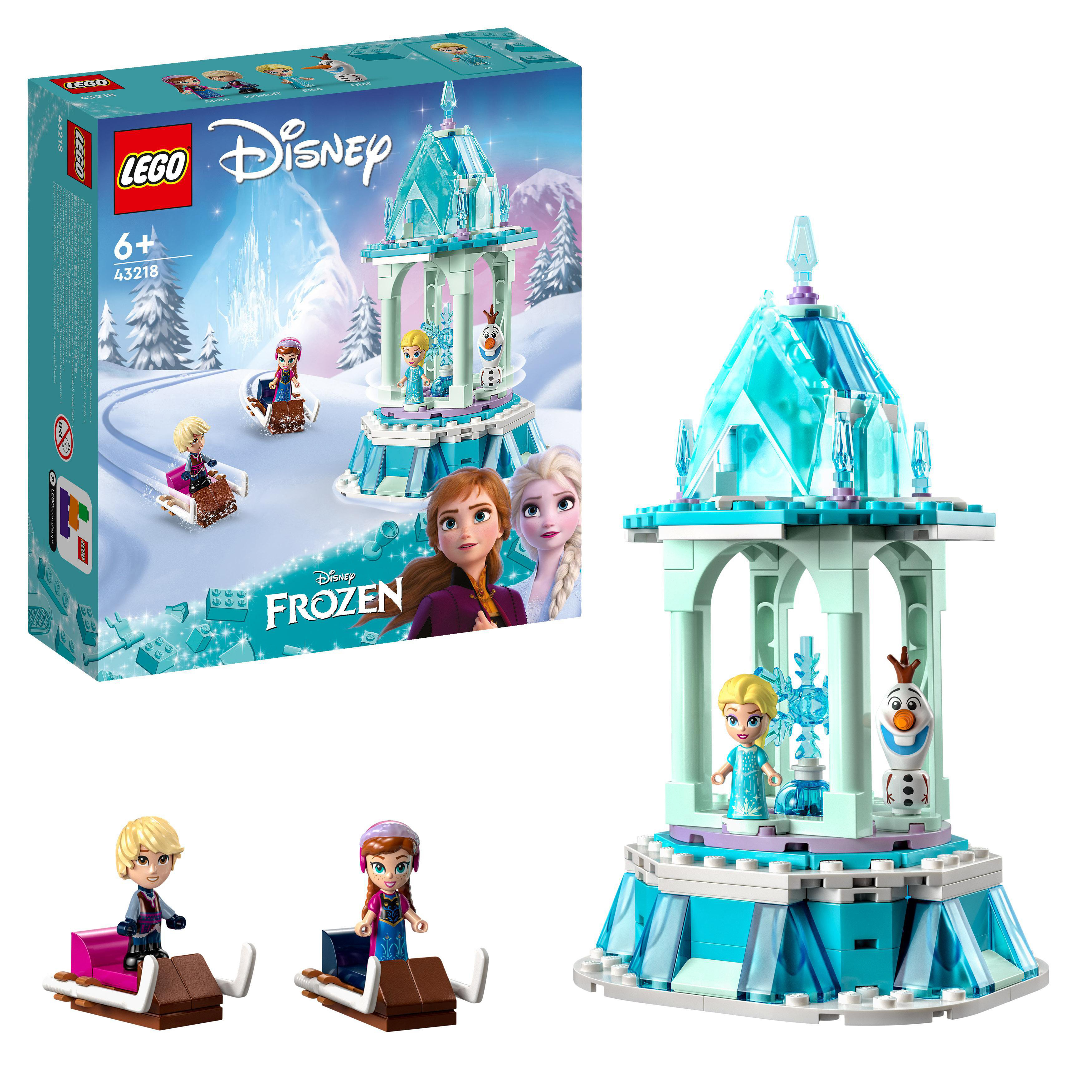 LEGO Disney Princess 43218 Annas Mehrfarbig Bausatz, Karussell magisches und Elsas