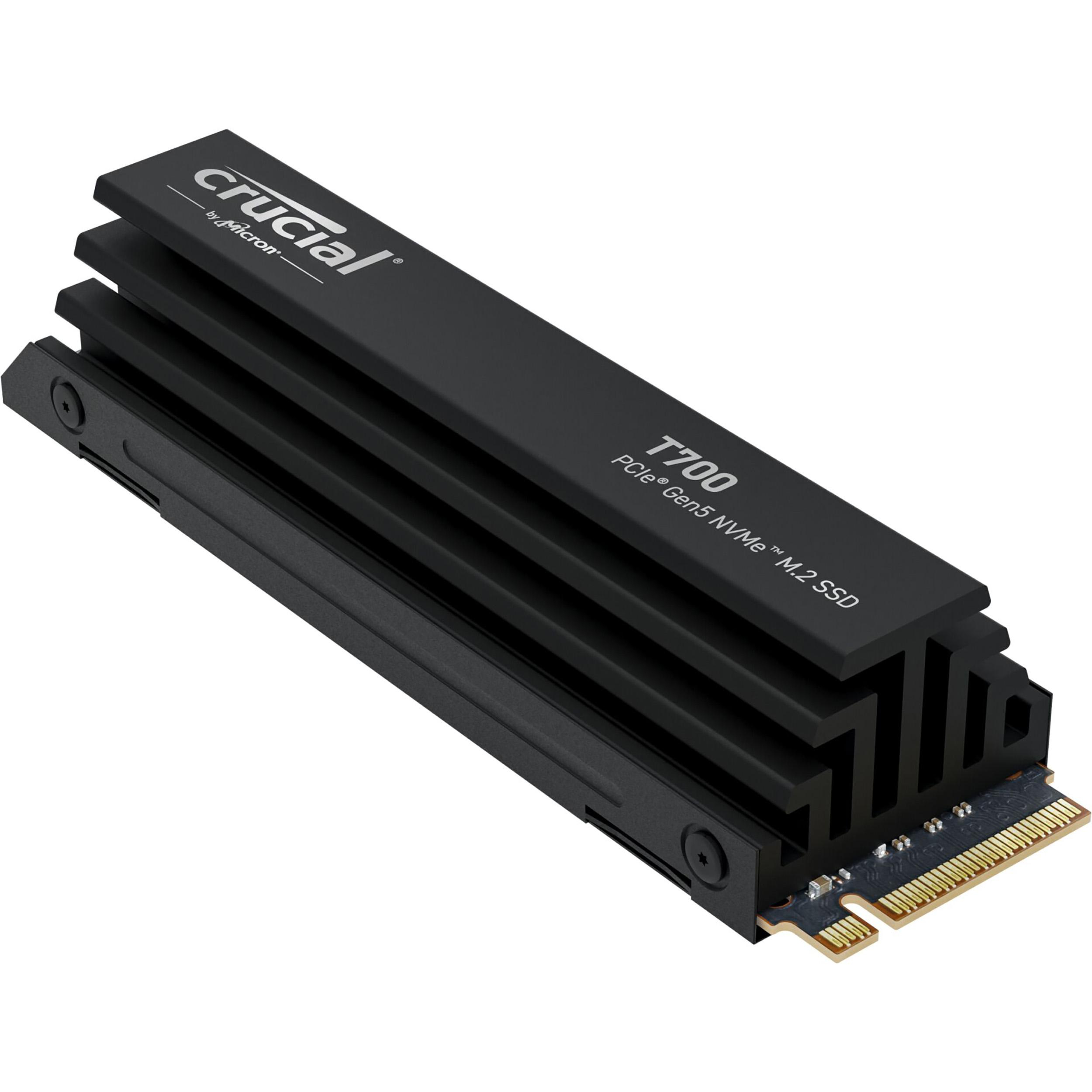 NVMe, SSD T700 intern M.2 Festplatte, via PCIe NVMe TB Gen5 CRUCIAL heatsink 2 M.2 mit