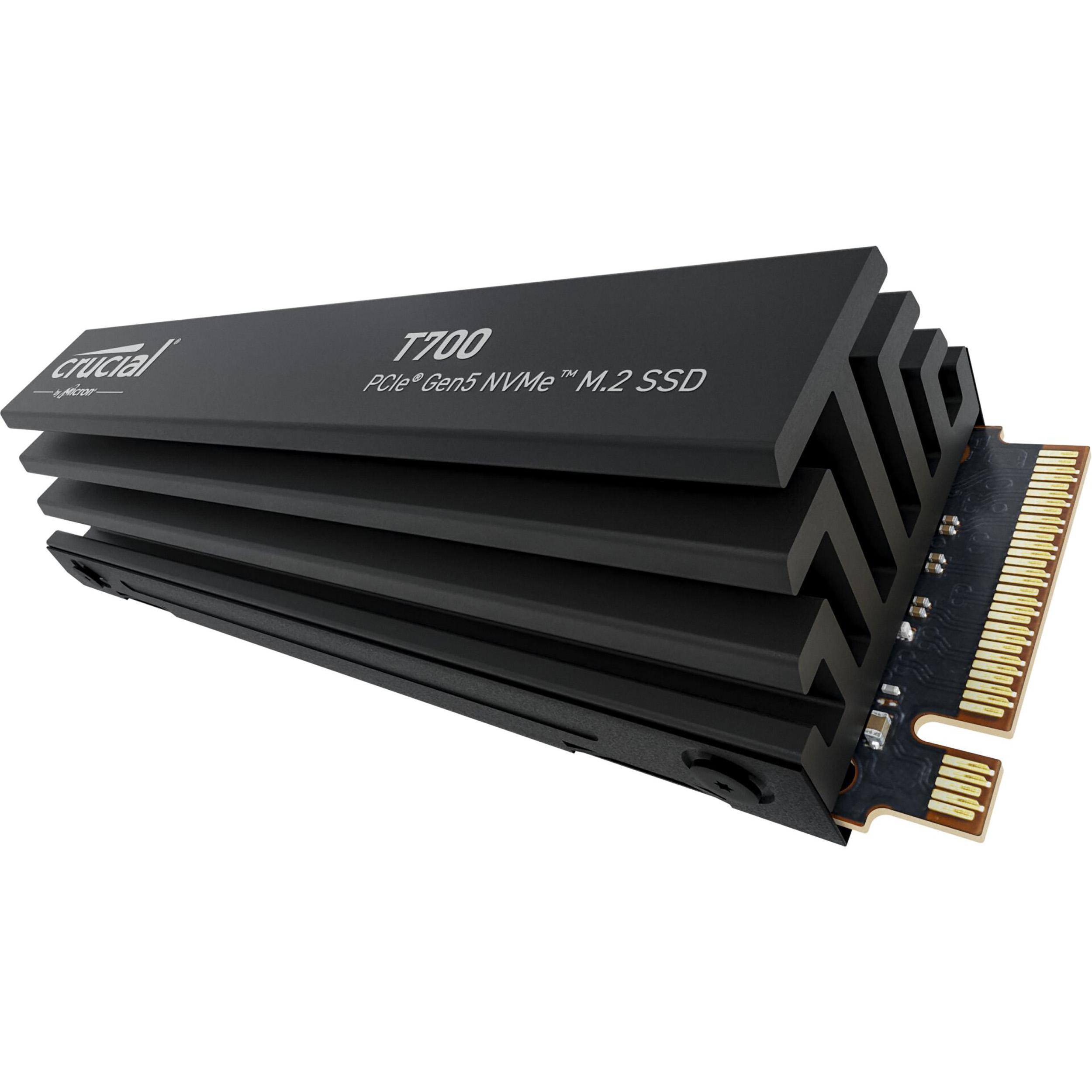 CRUCIAL T700 mit heatsink PCIe SSD M.2 2 TB Festplatte, intern via NVMe, NVMe Gen5 M.2