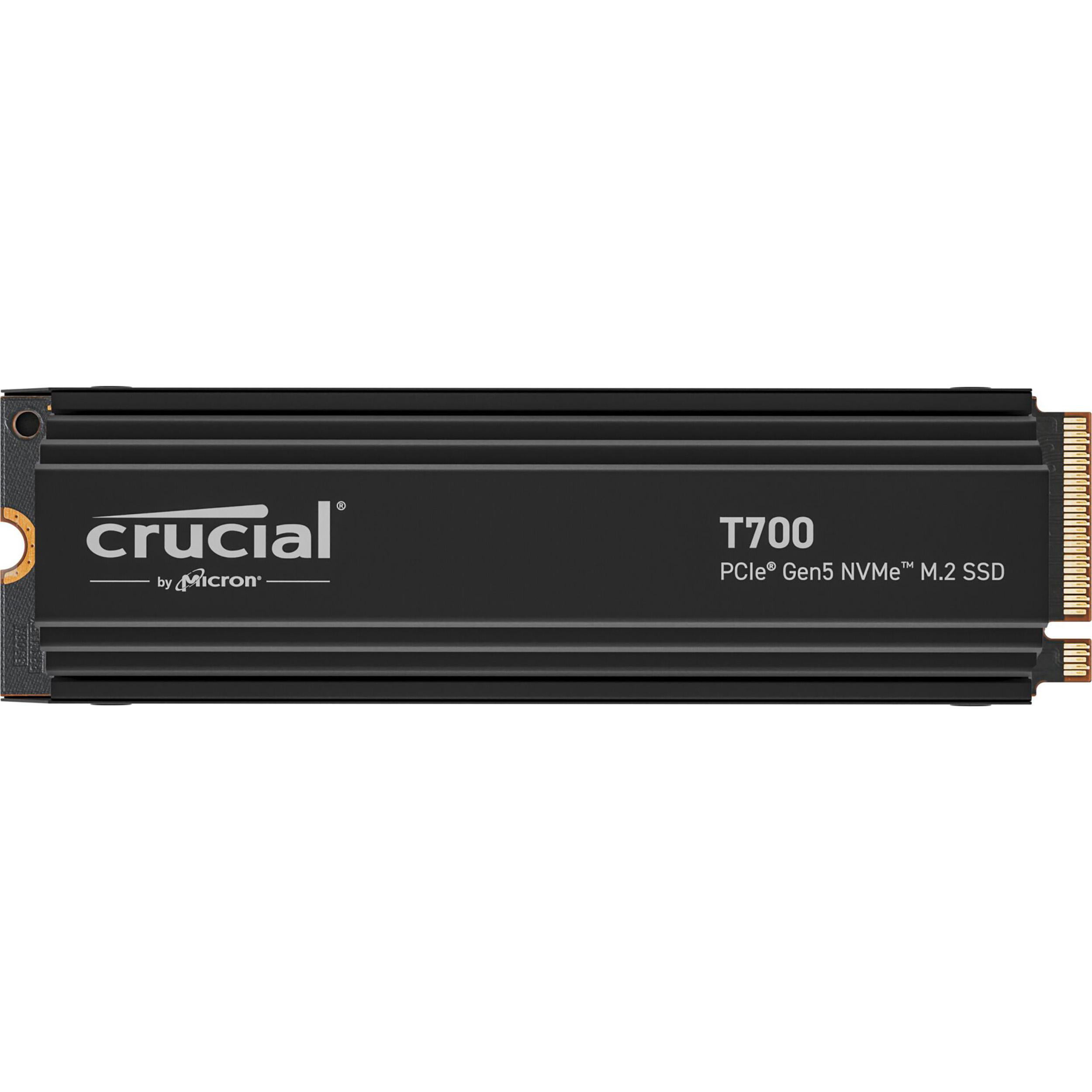 NVMe, SSD T700 intern M.2 Festplatte, via PCIe NVMe TB Gen5 CRUCIAL heatsink 2 M.2 mit