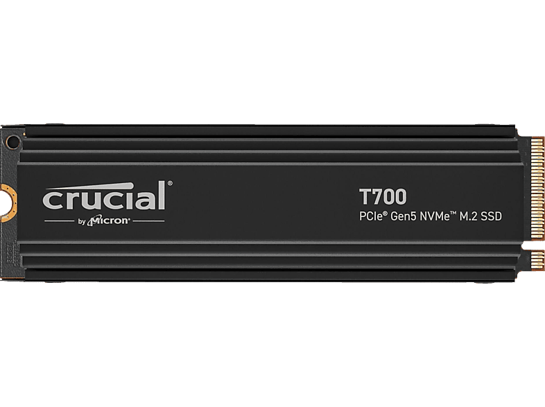 CRUCIAL T700 mit heatsink PCIe Gen5 NVMe M.2 Festplatte, 2 TB SSD M.2 via NVMe, intern