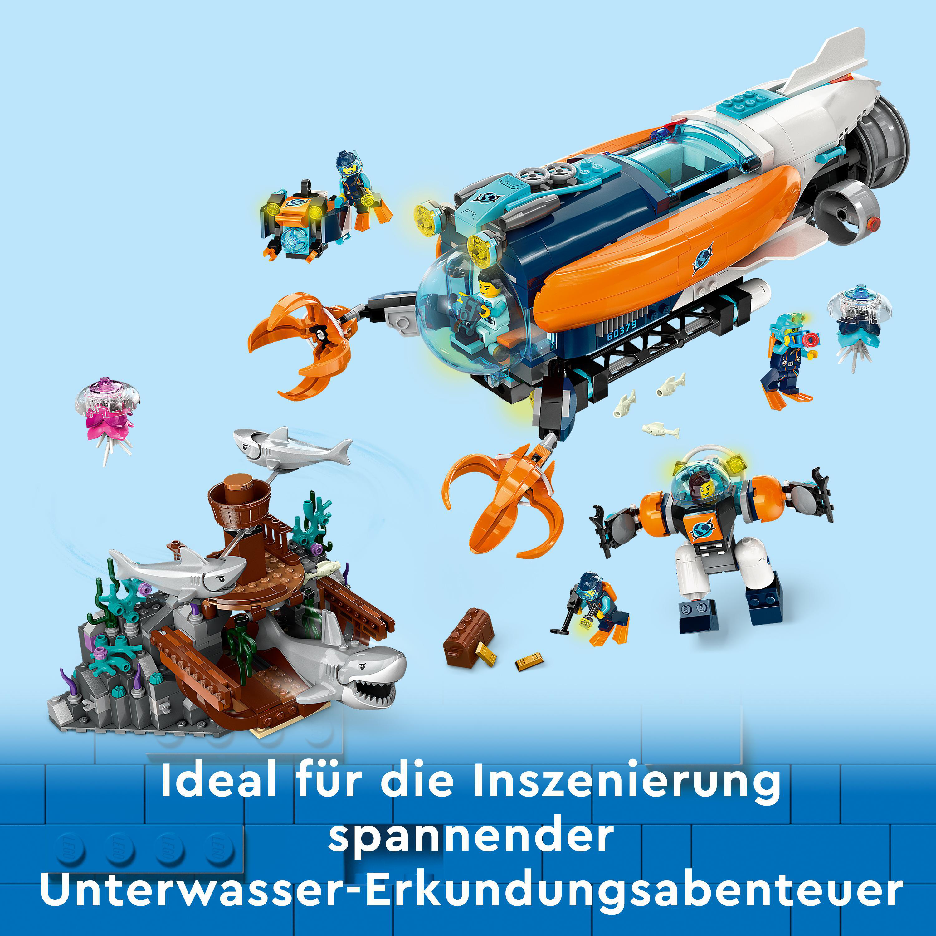 60379 LEGO Bausatz, City Mehrfarbig Forscher-U-Boot