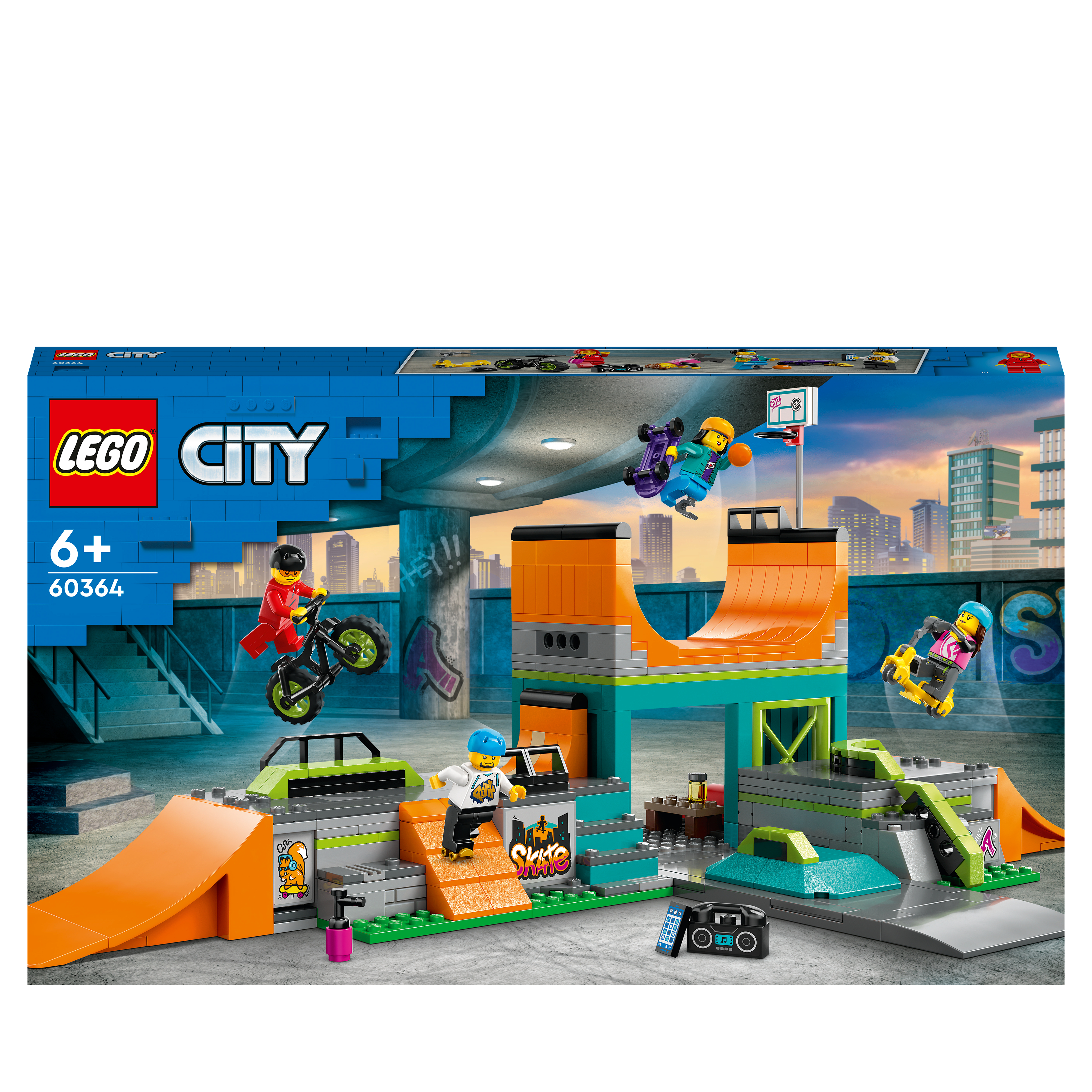 LEGO City 60364 Skaterpark Bausatz, Mehrfarbig