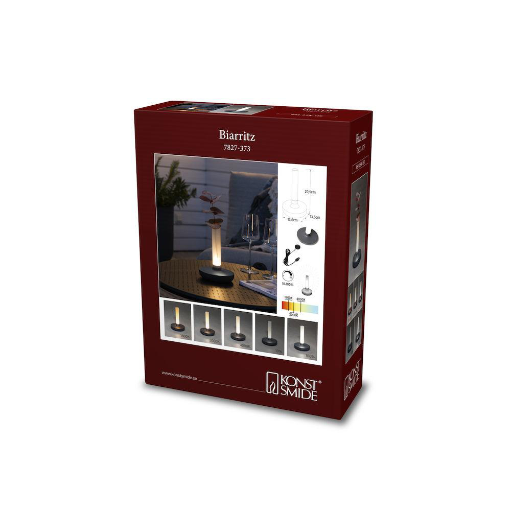 Eine Produktbox mit einer Lampenillustration, Text: 'Biarritz'.