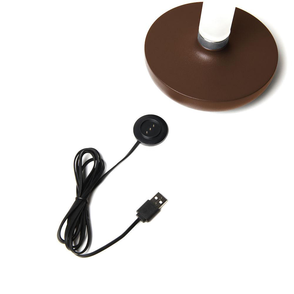 Ladestation mit Kabel und USB-Anschluss.