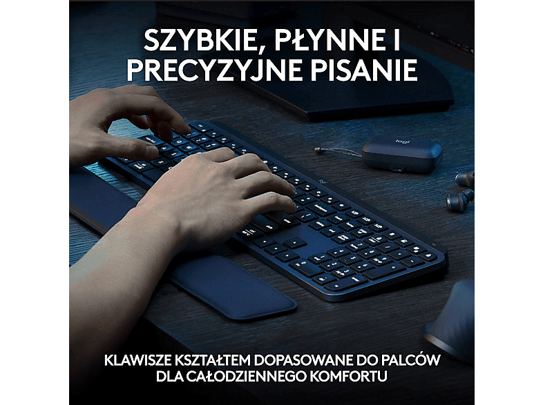 Klawiatura LOGITECH MX Keys S Grafitowy – zdjęcie 2