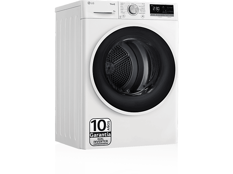 Secadora Condensación - Hisense DH5S102BW, Bomba de Calor, 10 Kg, Blanco