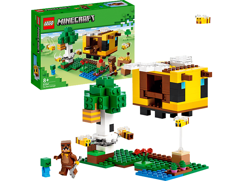 Bausatz, LEGO Minecraft MediaMarkt Bienenhäuschen LEGO® Mehrfarbig 21241 Das | Minecraft™