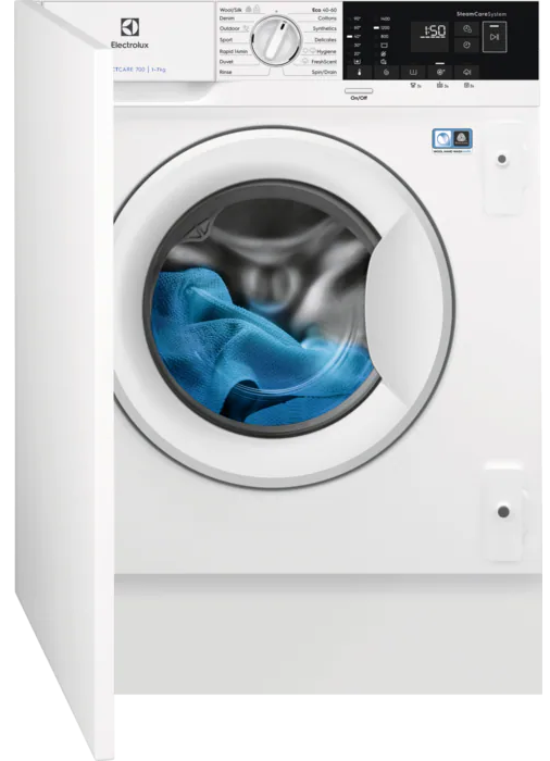 ELECTROLUX EWN7F447WI SteamCare elöltöltős mosógép, 7 kg, 1400 f/p, gőzprogram, ökoinverter motor