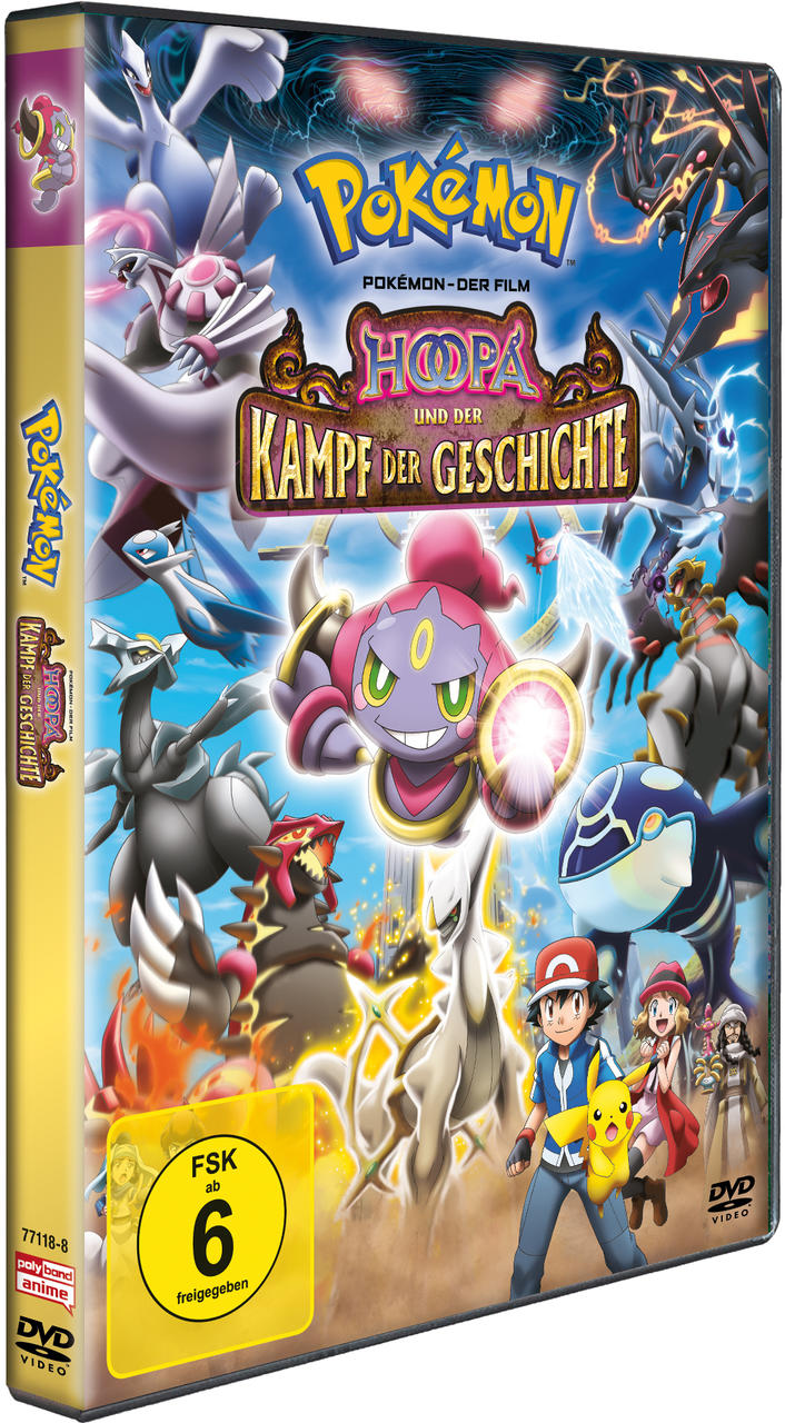 DVD-Cover des Pokemon-Films. Ash und Pikachu im Vordergrund. Viele Pokemon-Charaktere.