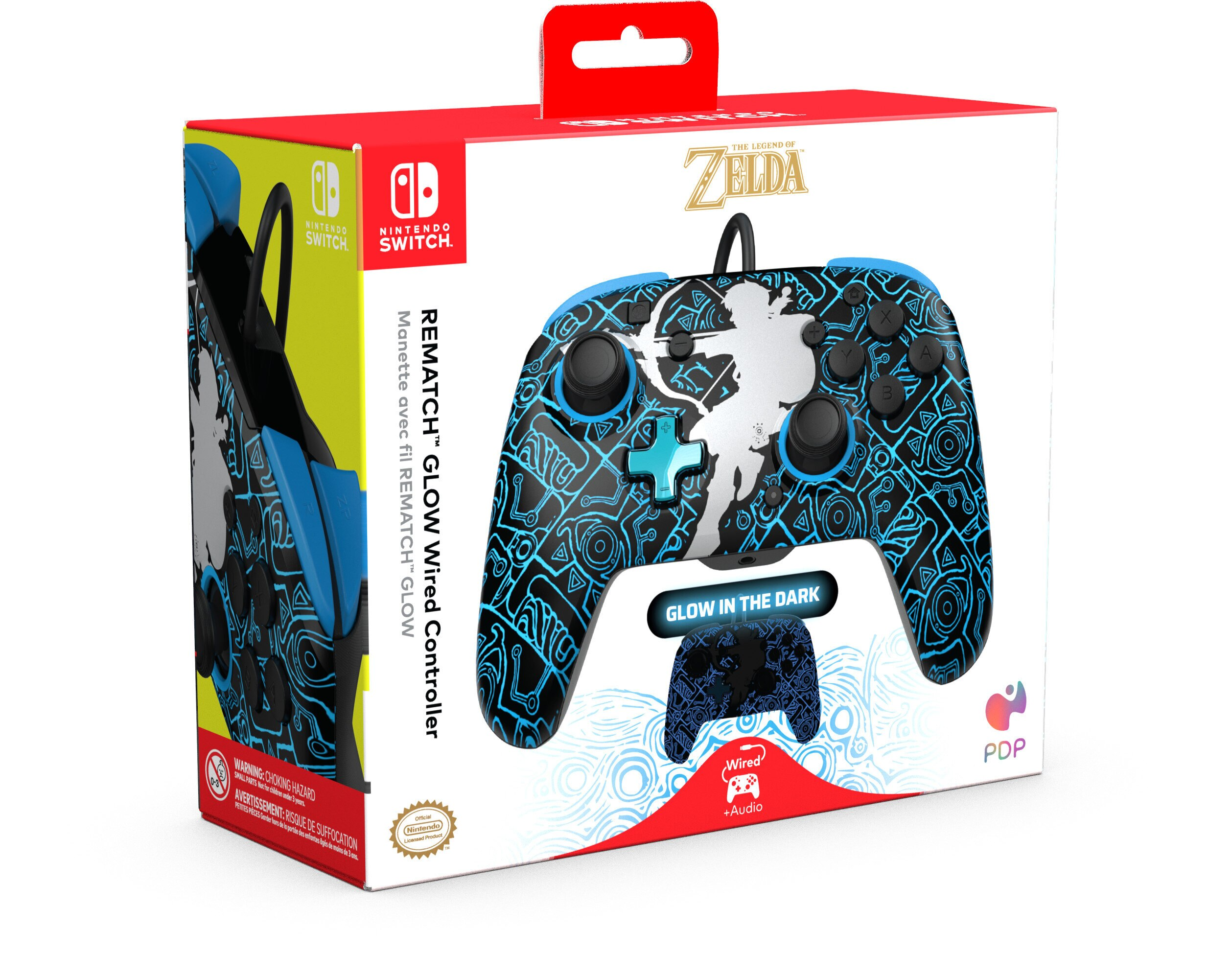 Kontroler PDP REMATCH GLOW Sheikah Shoot do Nintendo Switch
