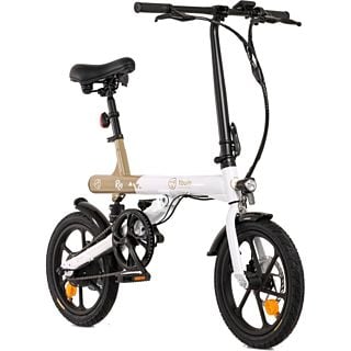 Bicicleta eléctrica - Youin Rio, Plegable, 250 W, Hasta 25 km/h, Autonomía 45 km, Blanca
