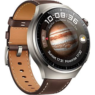 HUAWEI Watch 4 Pro, Titan Case - Brown Strap
