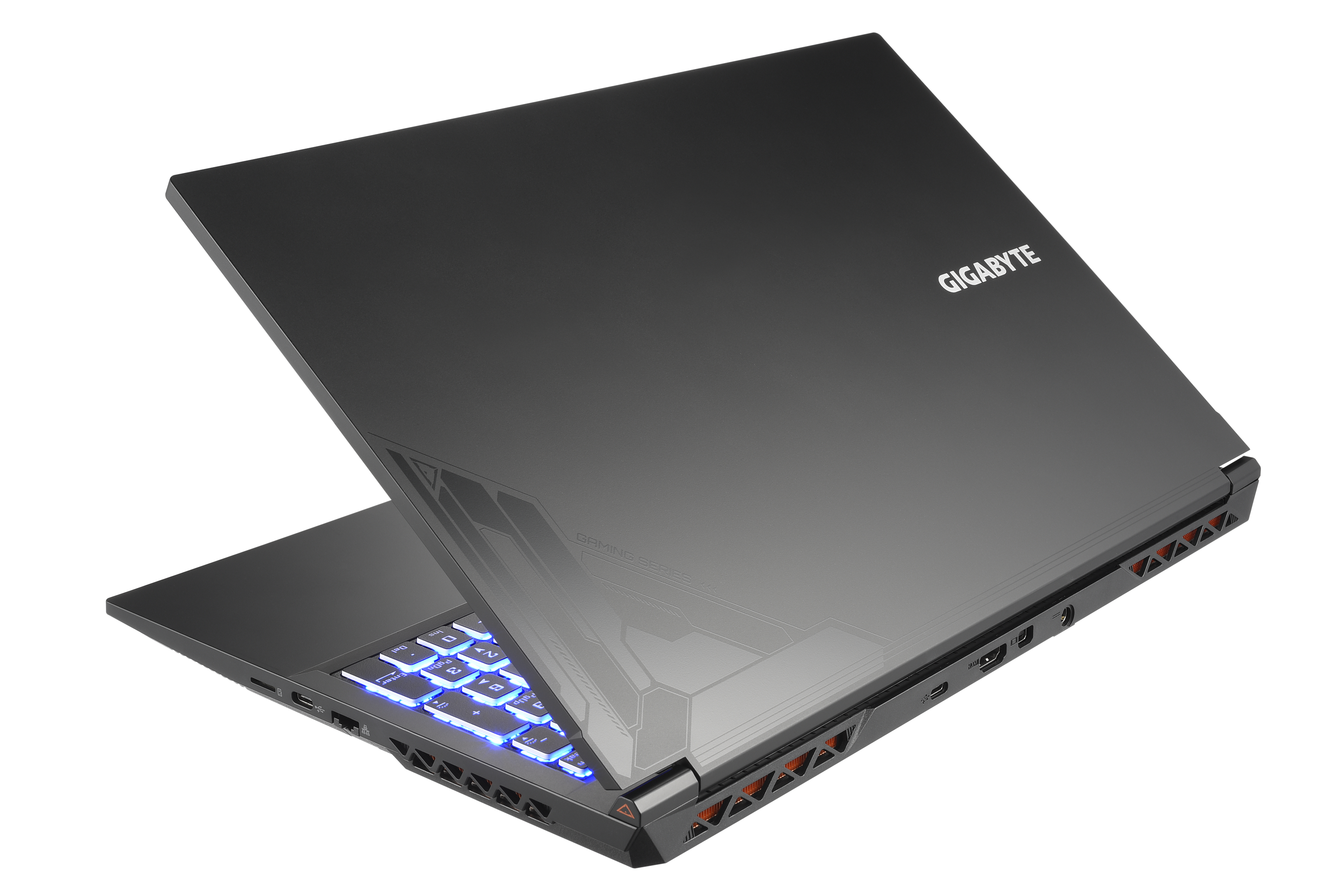 GIGABYTE G5 MF-E2DE333SD, Gaming 8 Intel® Prozessor, i5-12500H GeForce (Evo) Betriebssystem Notebook, mit Display, 512 NVIDIA, 4050, 15,6 SSD, GB Schwarz RAM, GB RTX™ Kein Zoll