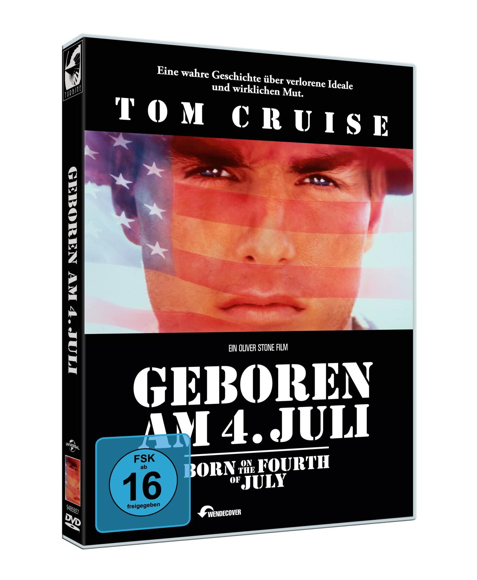 DVD-Cover: Tom Cruise in rot-weiß-blauer amerikanischer Flagge.