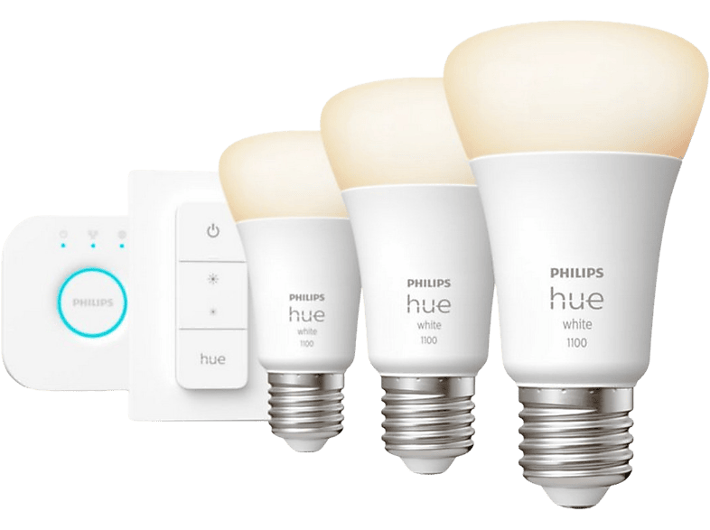 Kit 2 Bombillas Inteligentes PHILIPS HUE (E27 - Blanca fría a