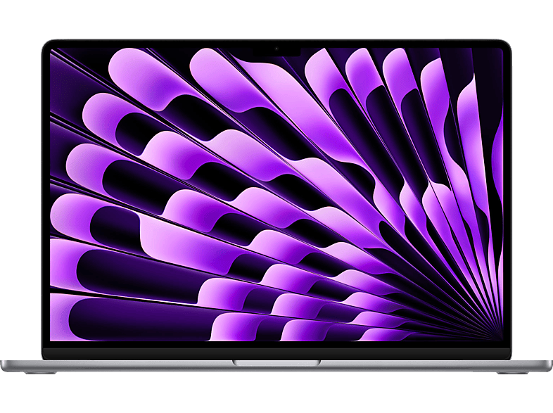 APPLE MacBook MQKQ3D/A, mit GPU, 10-Core GB GB Air Grau Space SSD, Apple (2023), 8 15.3 Display, M2 Notebook RAM, M2 512 Prozessor, Zoll