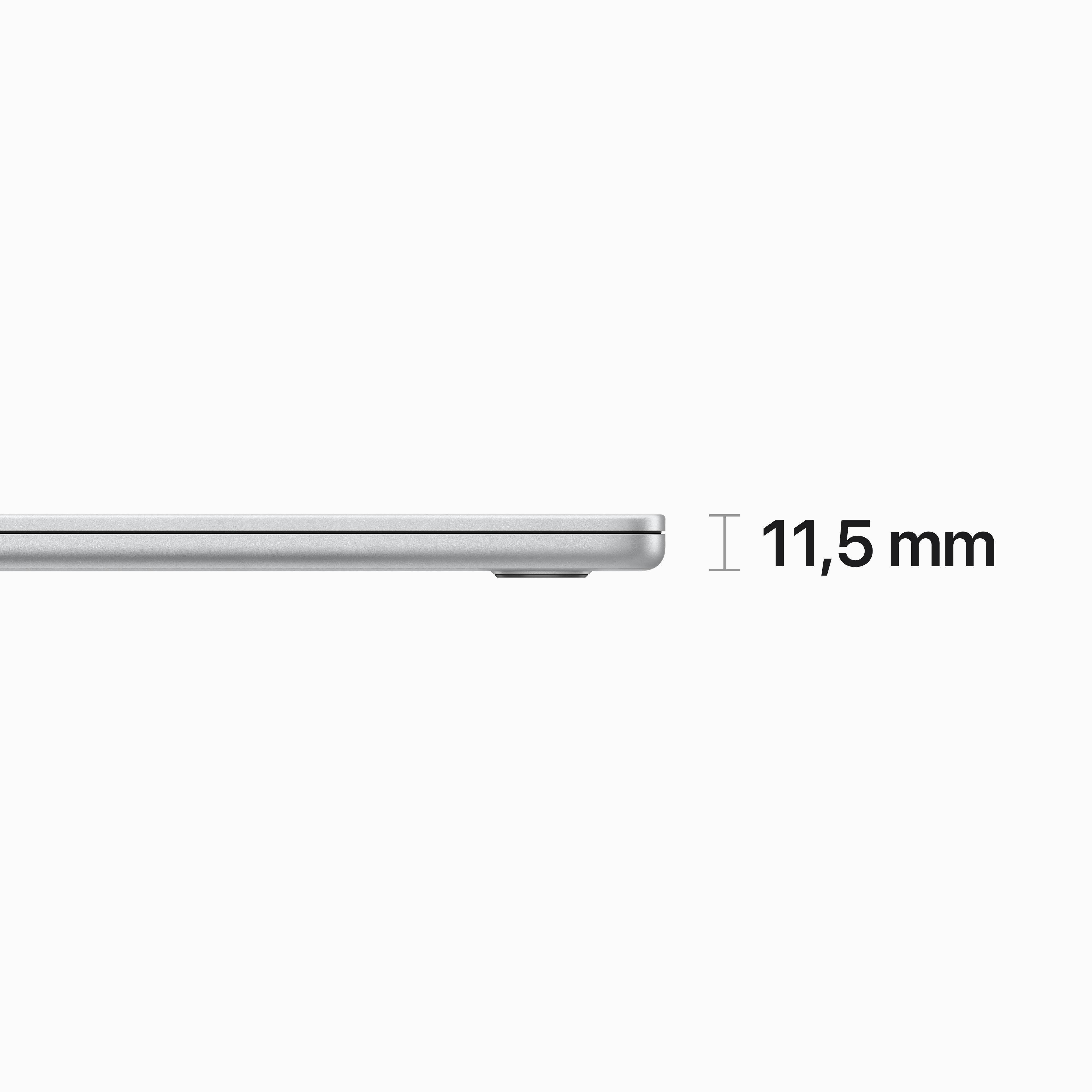 APPLE MacBook Air (2023), MQKT3D/A, Notebook mit 15.3 Zoll Display, Apple M2 Prozessor, 8 GB RAM, 512 GB SSD, M2 10-Core GPU, Silber