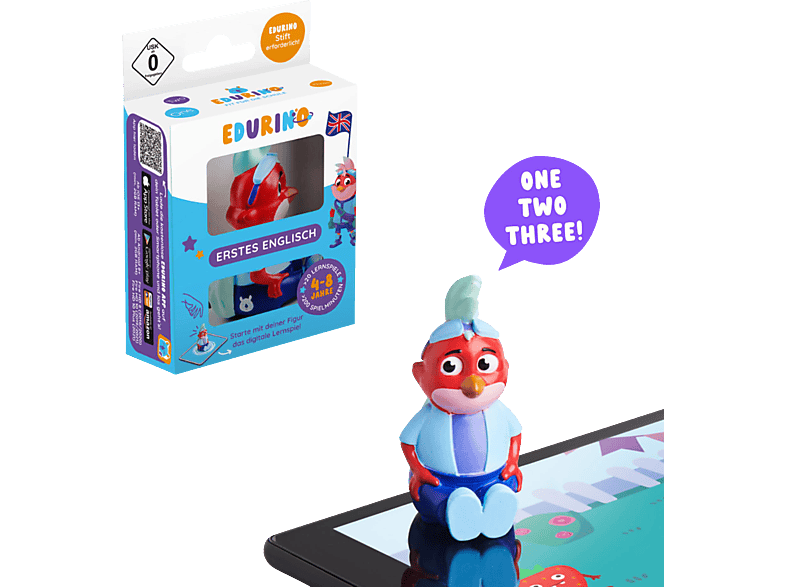 EDURINO Figur Niki - Erstes Englisch ab 4 Digitales Lernspiel, Mehrfarbig Leitfähiges PVC
