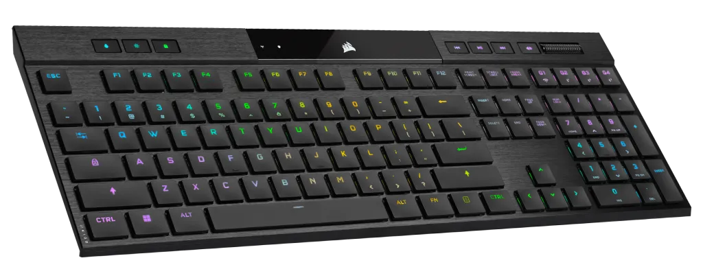 CORSAIR K100 RGB AIR vezeték nélküli mechanikus billentyűzet, CherryMX ultra LP, US Angol (CH-913A01U-NA)