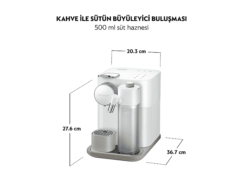 NESPRESSO Gran Lattissima F541 Beyaz Süt Çözümlü Kahve Makinesi