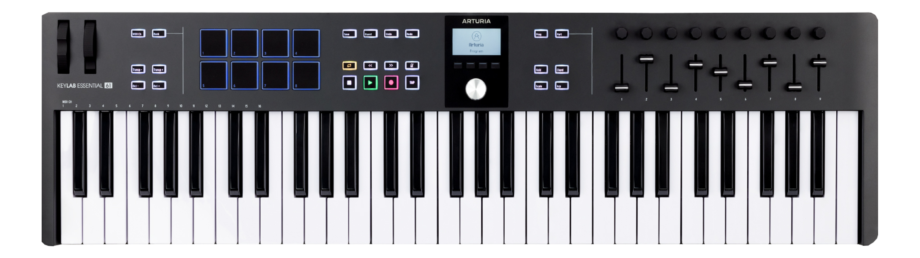 ARTURIA KeyLab Essential 61 MK3 - Contrôleur MIDI universel (Noir)