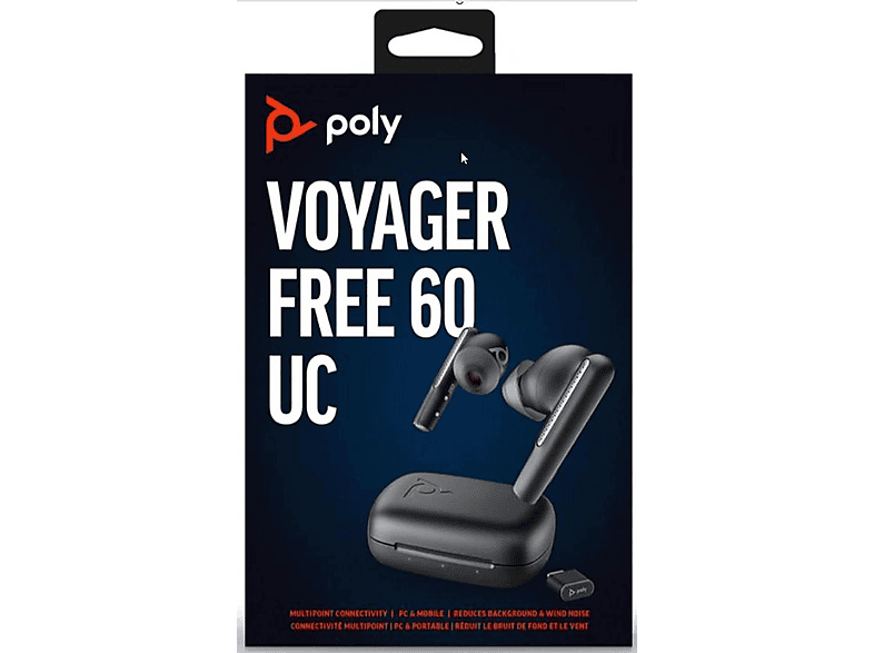 POLY Voyager Free 60 UC, In-ear Kopfhörer Bluetooth Schwarz