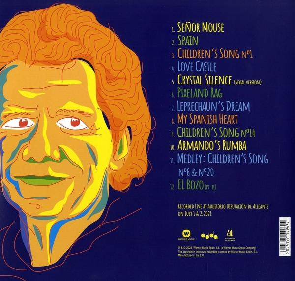 Album borító narancssárga hajú férfi portréjával és a dalok címeivel.