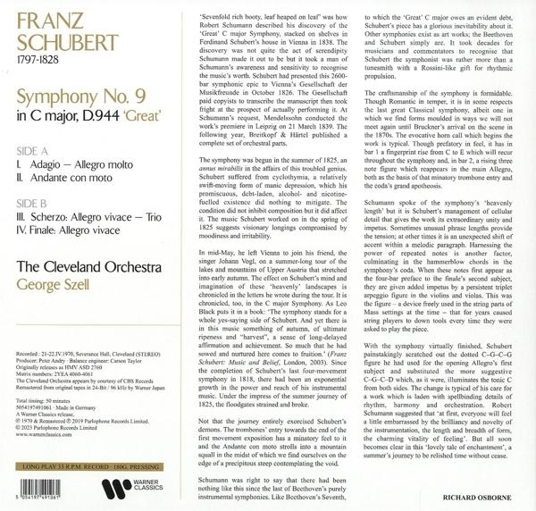 - Sinfonie (Vinyl) George Cleveland Szell, Orchestra 9 -
