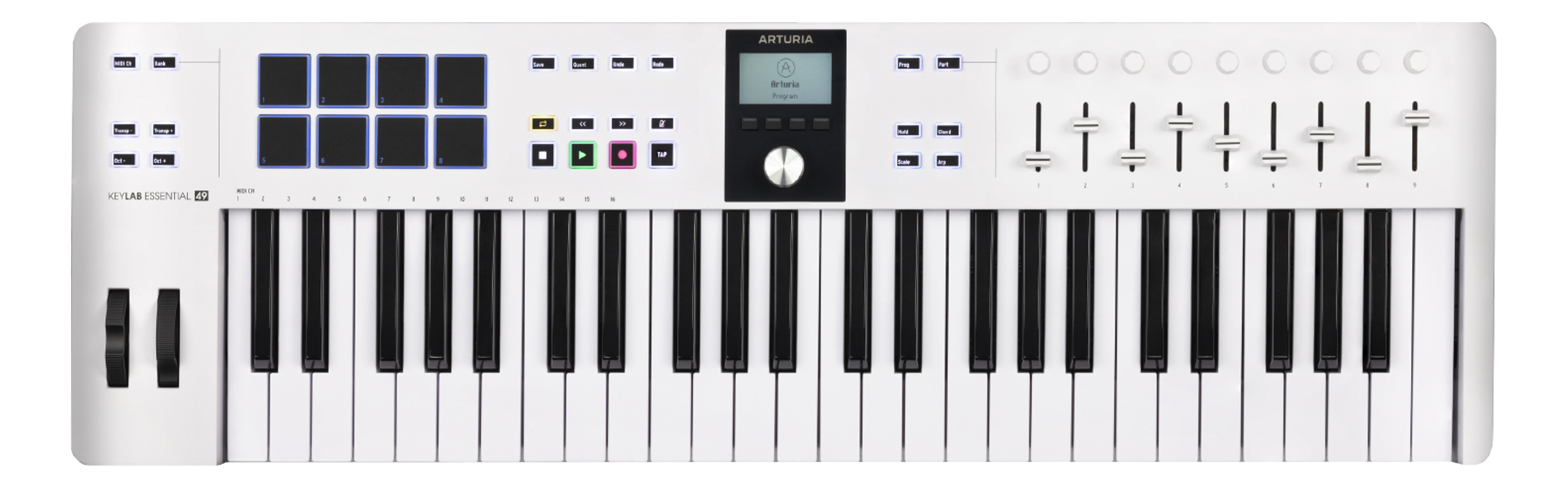 ARTURIA KeyLab Essential 49 MK3 - MIDI/USB Keyboard Controller (Blanc)