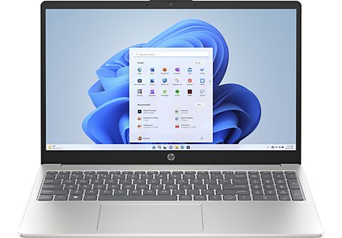 HP Laptop 15-fc0900ng Notebook, AMD R5-7520U, 16GB RAM, 512GB SSD, 15.6 Zoll Full-HD, Win11, Natursilber