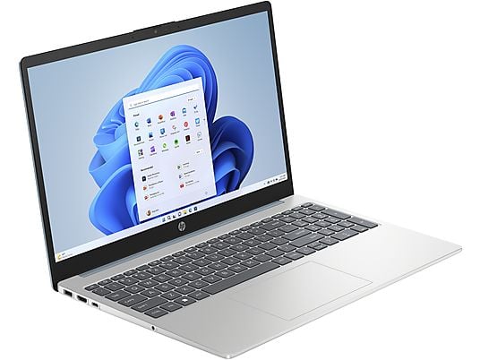 HP Laptop 15-fc0900ng, Notebook, AMD R5-7520U, 16GB RAM, 512GB SSD, 15.6 Zoll Full-HD, Win11, Natursilber