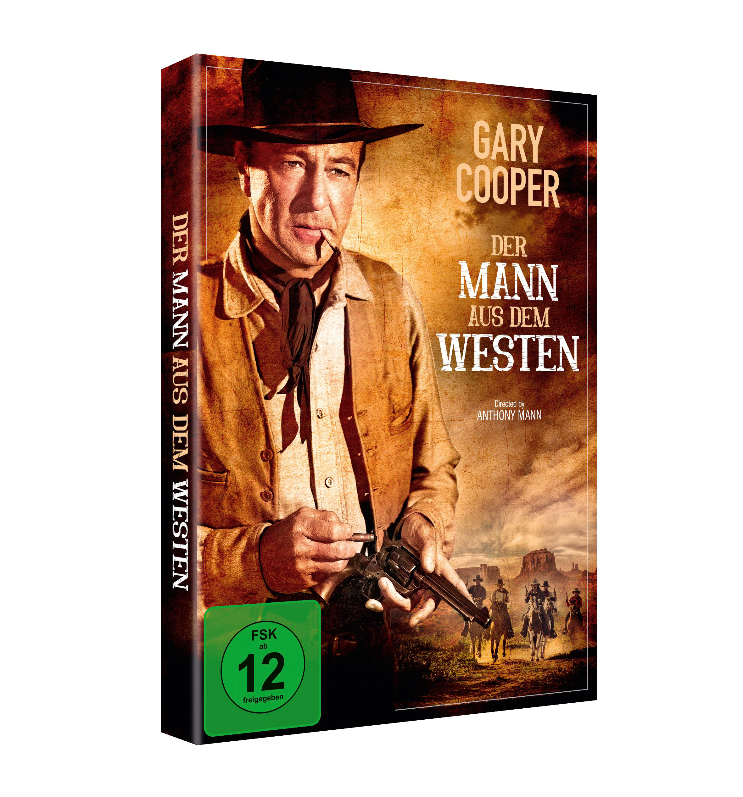 DVD-Hülle: ein Mann mit Cowboyhut hält eine Waffe, mit Wüstenhintergrund.