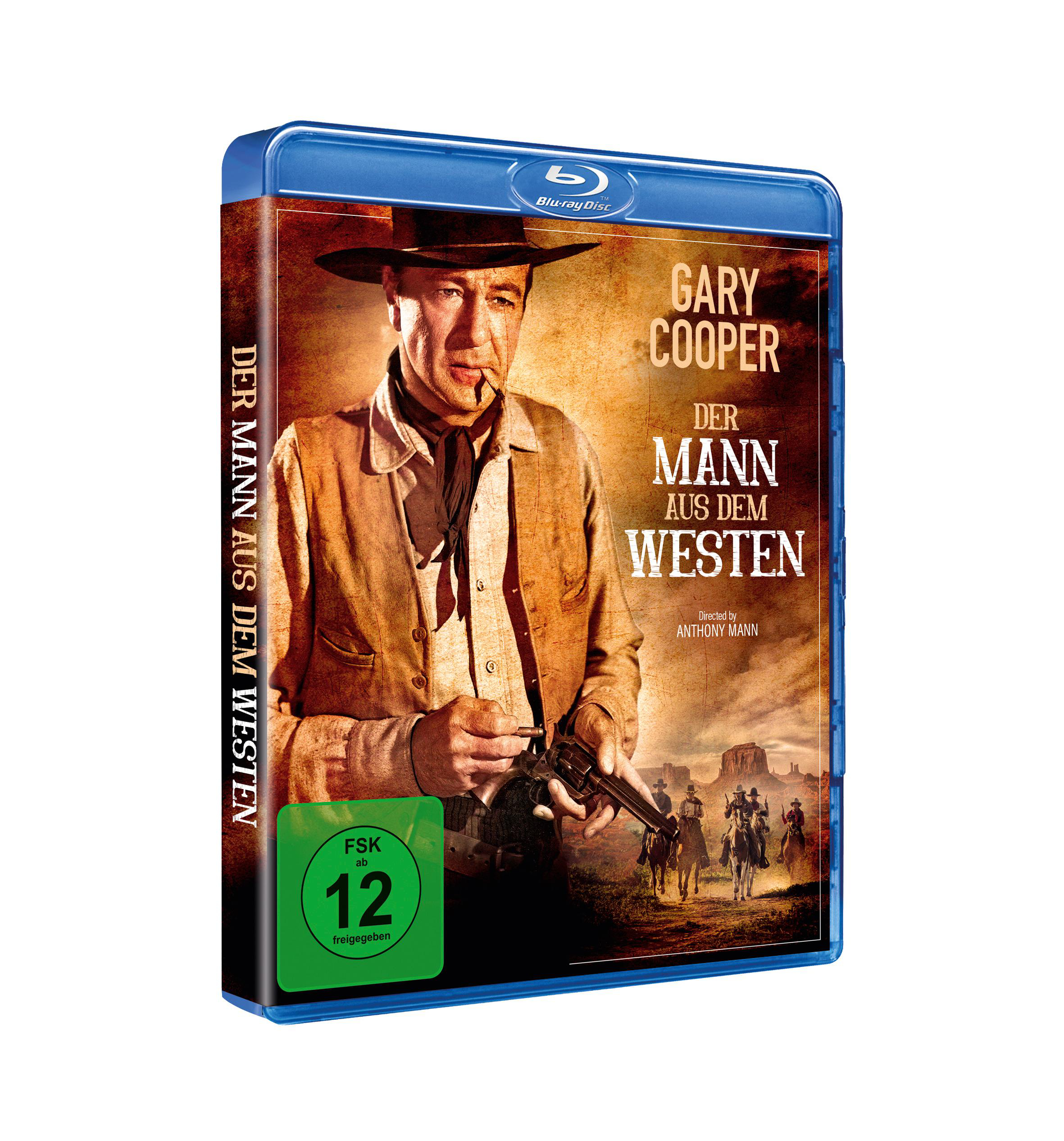 DVD-Cover des Films 'Der Mann aus dem Westen'. Es zeigt Gary Cooper mit einer Waffe und Hut.