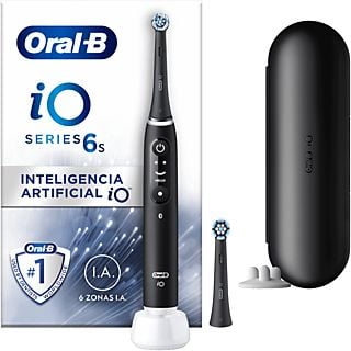 Cepillo eléctrico - Oral-B iO 6S, 5 modos, Pantalla interactiva, Sensor de presión, Negro