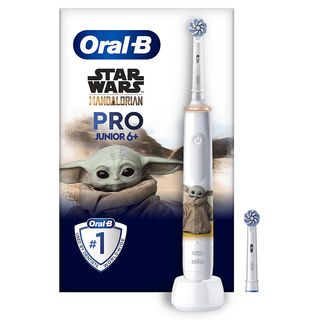 Cepillo eléctrico - Oral-B Pro Junior Star Wars, A partir de 6 años, Sensor de presión, 3 modos
