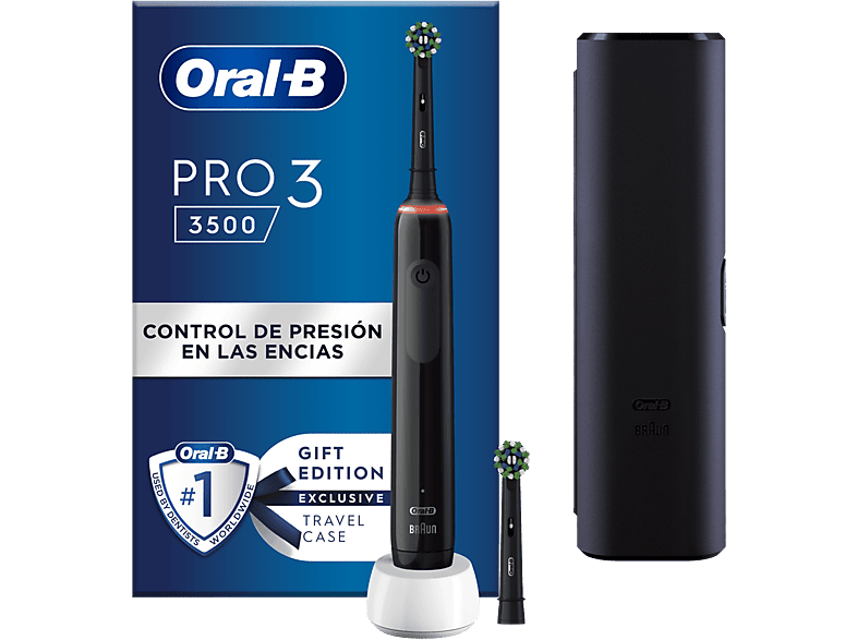 Cepillo eléctrico OralB Pro 3 3500, Estuche de viaje, Sensor de
