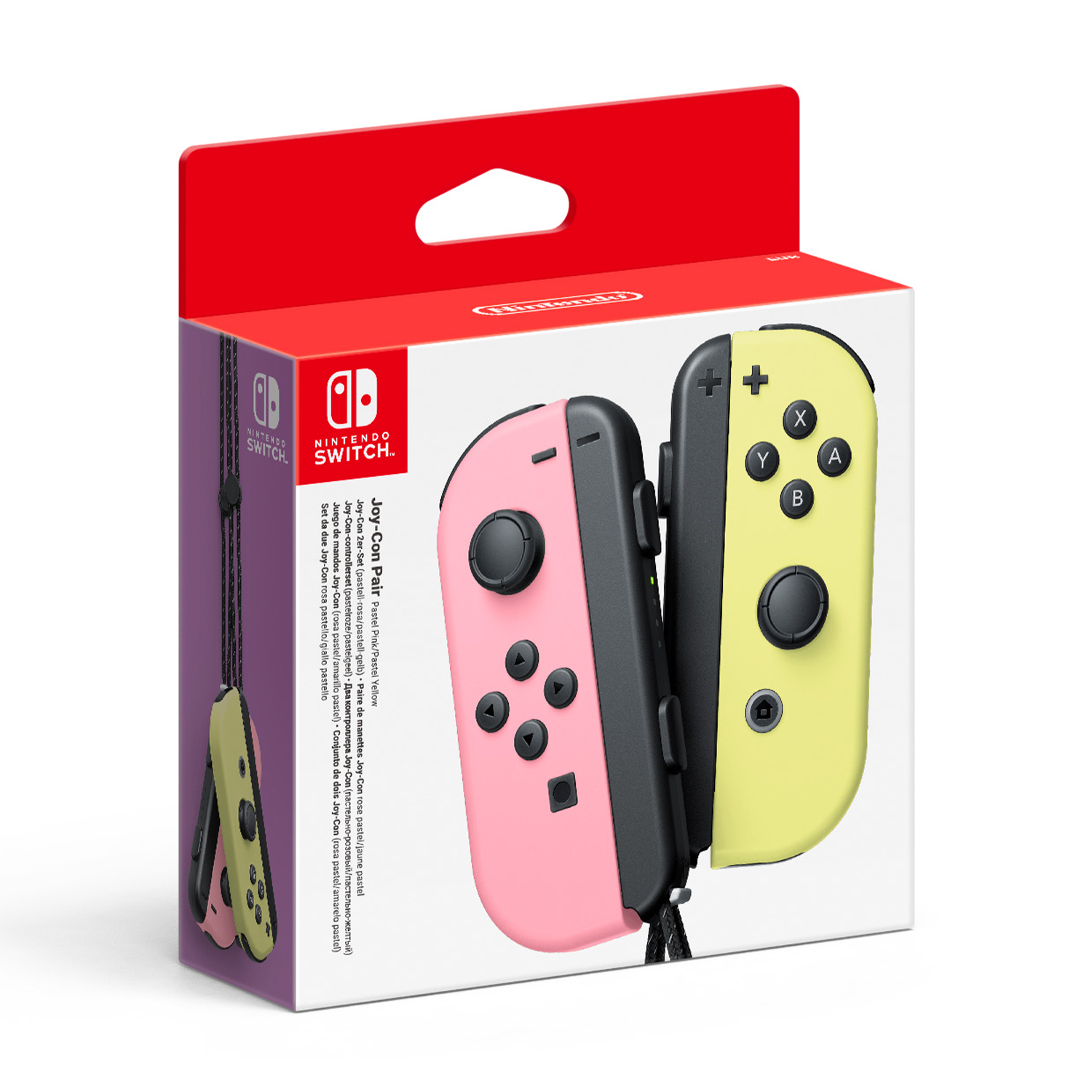 Controller Nintendo Coppia Joycon Rosa Giallo