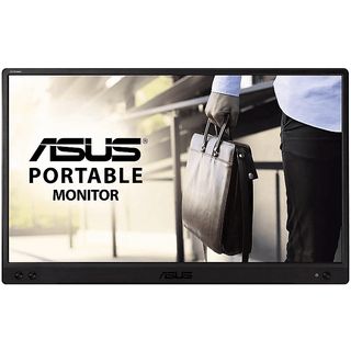 Monitor - ASUS MB16ACV, 15.6", Portátil, Full-HD, 5 ms, 60 Hz, Eye-Care, USB-C, Negro
