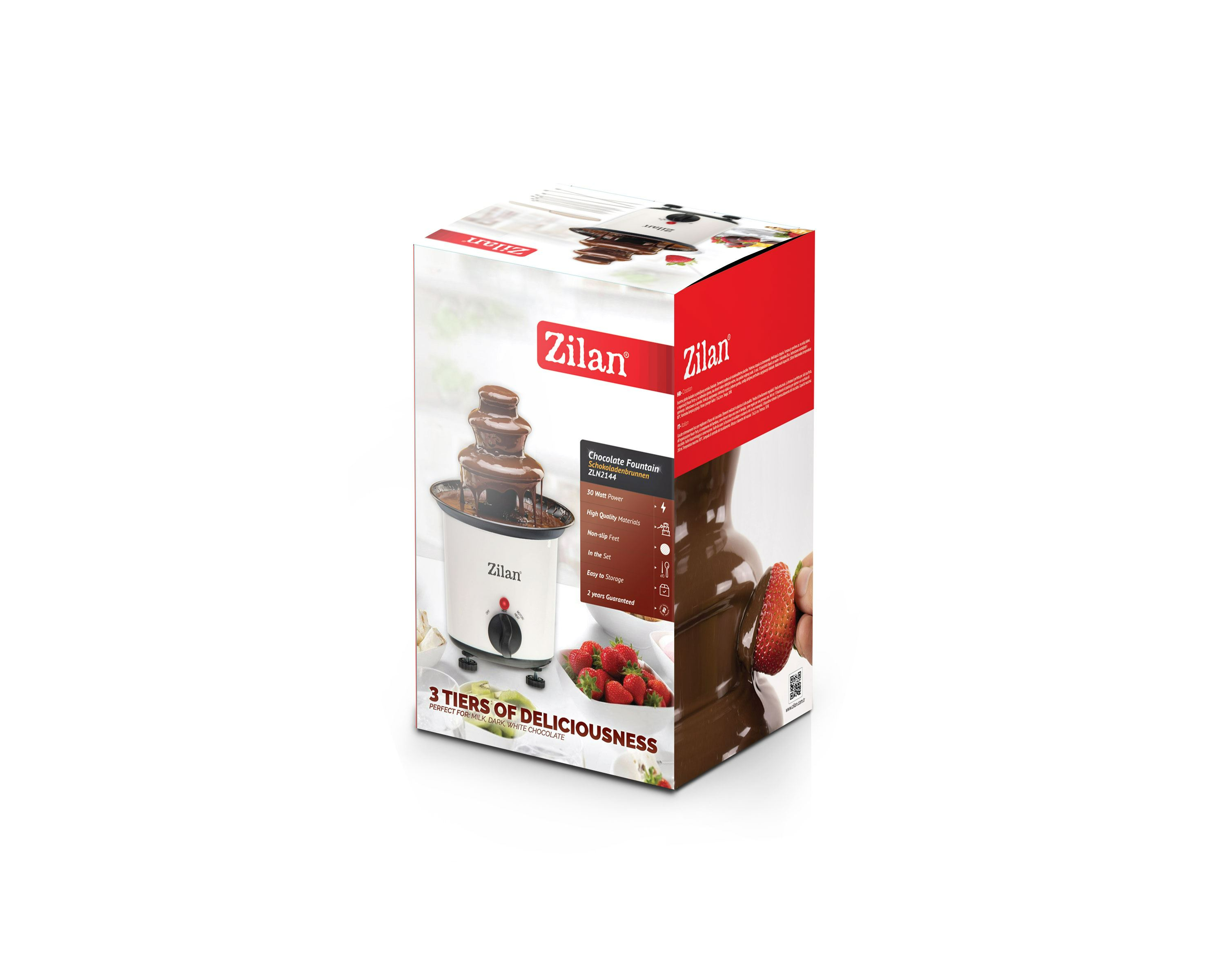 ZILAN ZLN2144 Csokoládé szökőkút, 30W, fehér