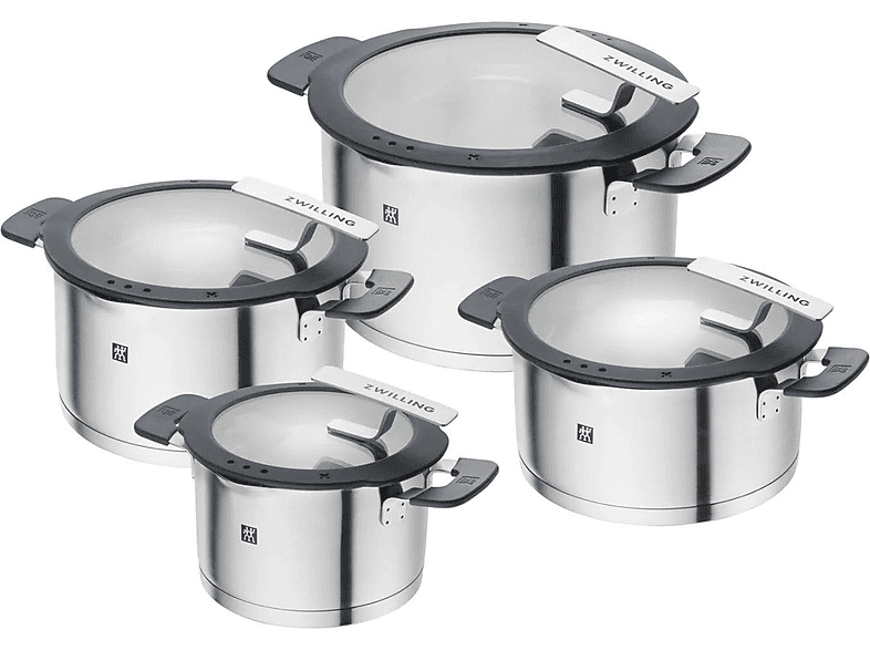 Zwilling Simplify Kochtopfset (4 tlg., alle Herdarten, Silber, 18/10 Edelstahl)
