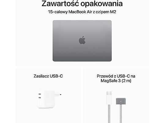 Laptop APPLE MacBook Air 15 M2/8GB/512GB SSD/INT/macOS Gwiezdna szarość MQKQ3ZE/A
