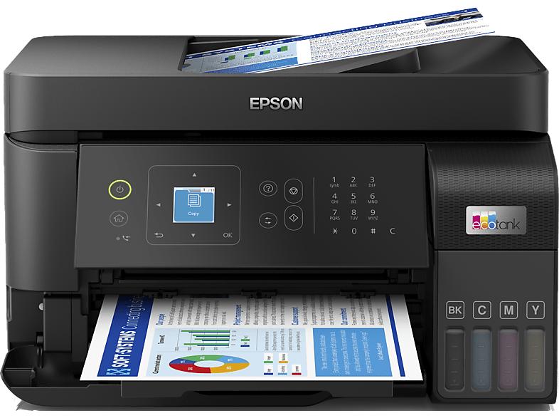 EPSON EcoTank L5590 Yazıcı+Tarayıcı+Fotokopi+Faks+ Wifi Mürekkep Tanklı Yazıcı Siyah