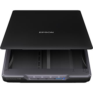 Escáner portátil - Epson V39II, 4800 x 4800 DPI, 216 x 297 mm, Sensor CIS, Negro