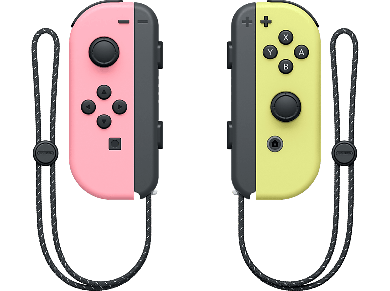 Mando Nintendo Switch - Joy-Con Set, Switch, Izquierda y Derecha, Vibración HD, Rosa Amarillo pastel