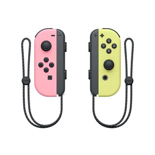 Mando Nintendo Switch - Joy-Con Set, Nintendo Switch, Izquierda y Derecha, Vibración HD, Rosa y Amarillo pastel