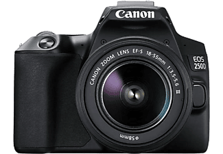 Kit cámara | Canon EOS 250D EF-S 18-55mm + F3.5-5.6 III, 24.1 WiFi, CMOS, 4K, Negro