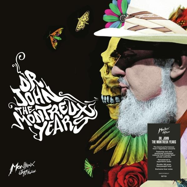 Album borító Dr. Johnnal. Koponya és szakállas férfi. Szöveg: 'The Montreux Years'.